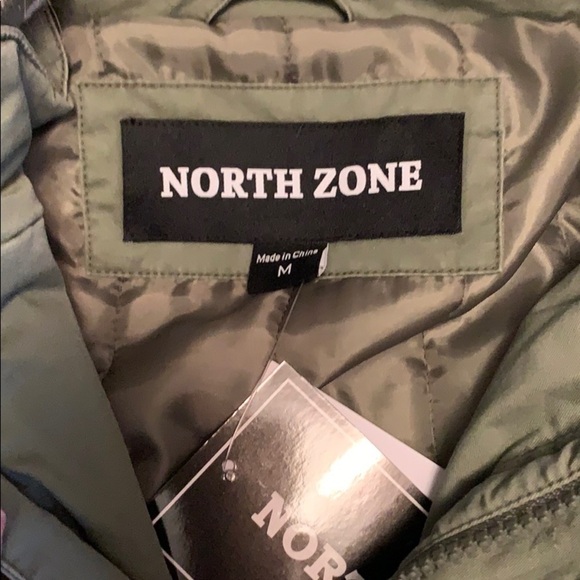 North Zone olive stadium length jacket, new - Picture 7 of 11